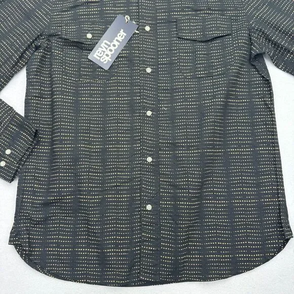 REYN SPOONER Shirt Mens L Button Down Coco Dots Flap Pocket Long Sleeve NWT - Picture 3 of 12